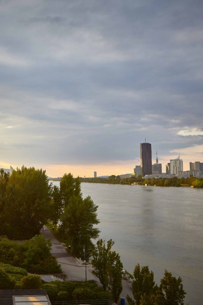 Skyline Wien mit Donau